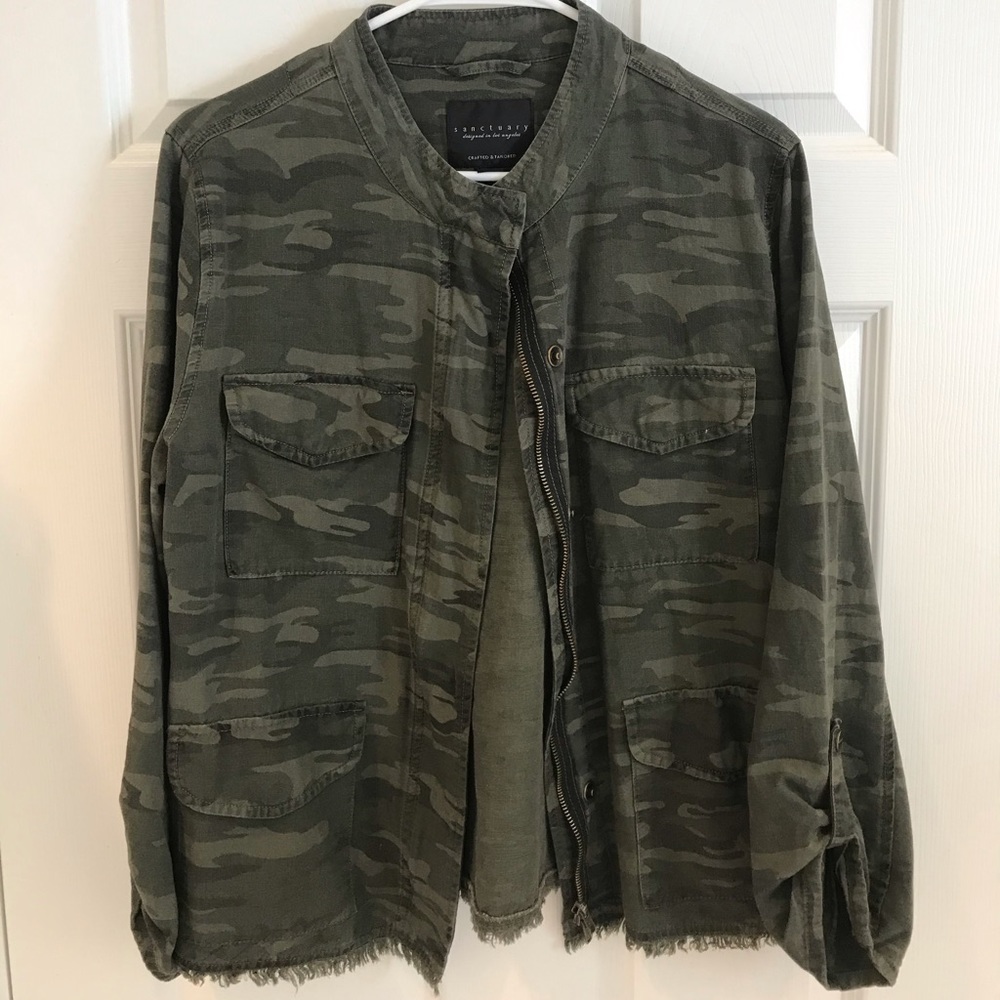 Sanctuary “salute” camo utility jacket